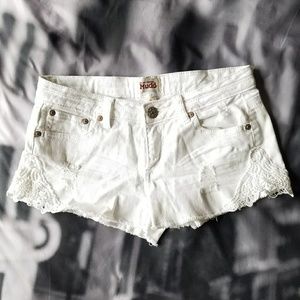 White Lace Mudd Shorts